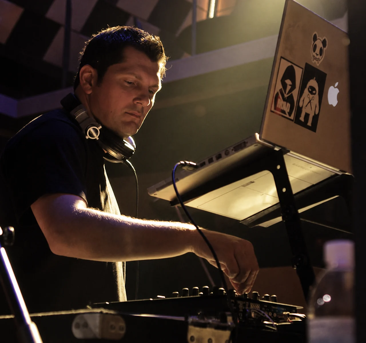 Chad Krystals working in the Hit Warehouse studio