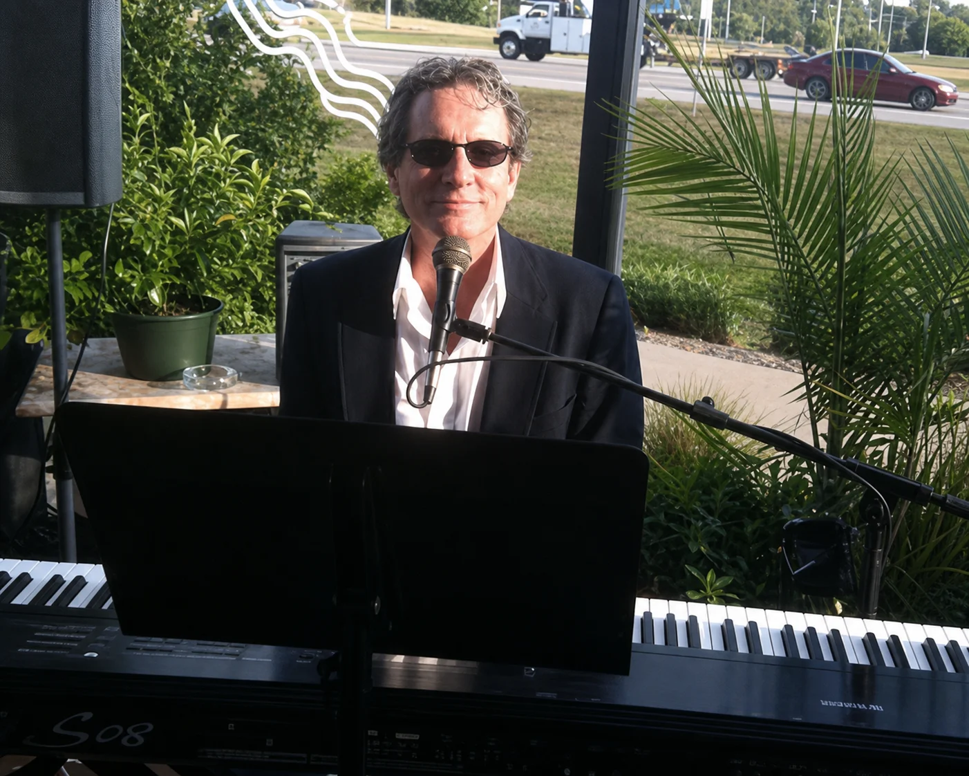 Matt Clark performing at keyboard